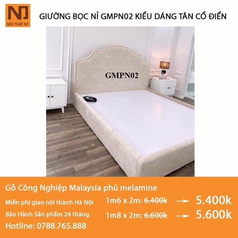 Giường bọc nỉ GMPN02