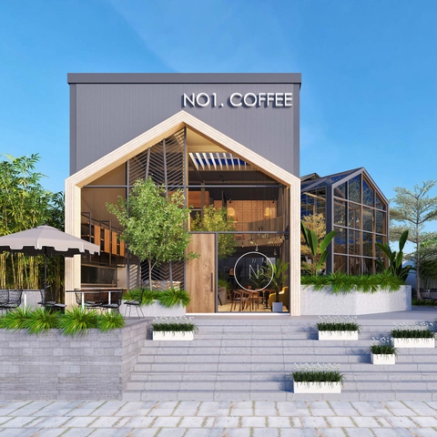 Quán Cafe theo phong cách Hiện Đại No1