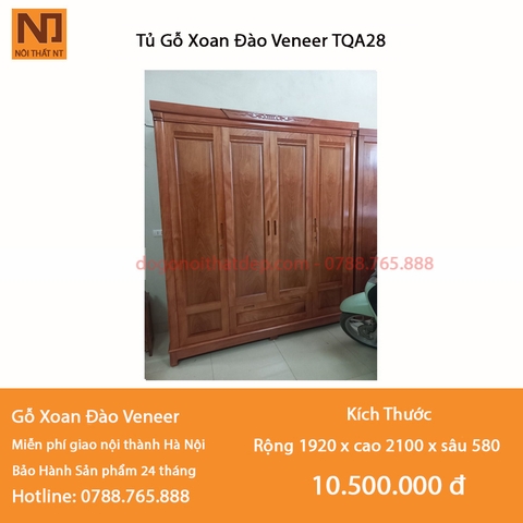 Tủ Xoan Đào Veneer TQA28