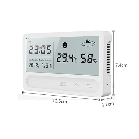 Nhiệt ẩm kế điện tử cao cấp 5 trong 1 (cảm ứng)