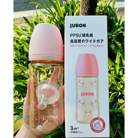 [Tặng núm ti] Bình sữa Jubon 270ml