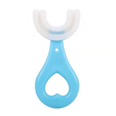Bàn chải đánh răng chữ U cho bé 2-6 tuổi, tay dẹt
