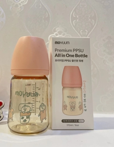 Bình sữa Moyuum Hàn Quốc 170ml Bé ngủ (Baby sleep) - Chính hãng