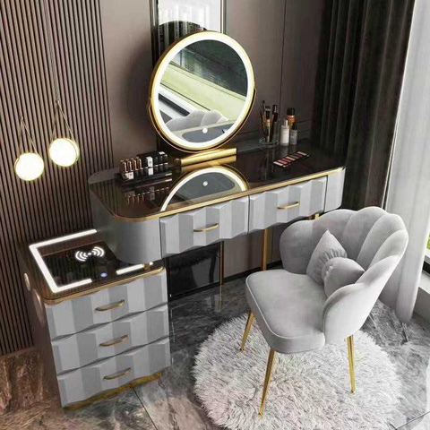 Bàn Trang Điểm 017 Xám - Nội Thất Phòng Ngủ Tam Kỳ