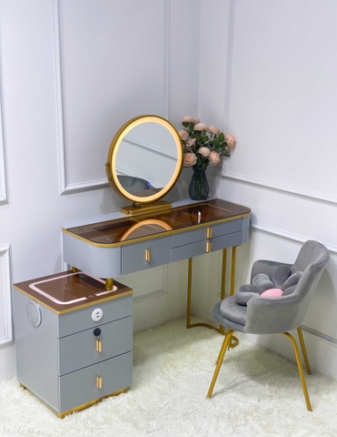 Bàn Trang Điểm 022 Xám Vàng - Nội Thất Phòng Ngủ Tam Kỳ