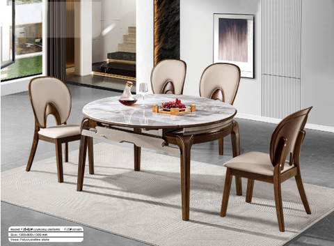 Bàn ăn tròn gấp gọn - bàn ăn thông minh tại Tam Kỳ bàn ăn F25-02- Nội thất Gia Phú - Nội thất Quảng Nam