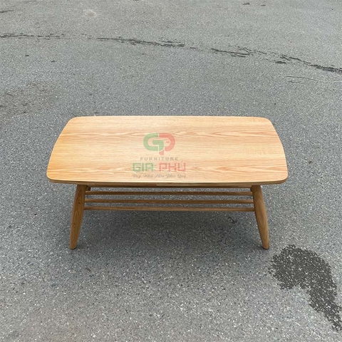 Bàn trà gỗ sồi 2 tầng Hàn Quốc - BT24A