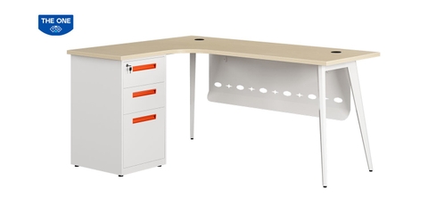 Bàn làm việc giám đốc kèm tủ phụ LUXP1880YC10 - LUX1612YC10 - Bàn làm việc yếm tôn hiện đại The One
