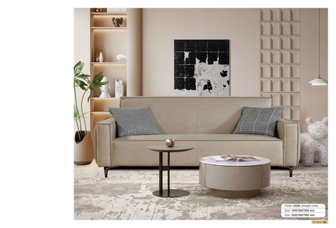 Sofa văng nhập khẩu A02 m8  -Sofa chữ I da công nghệ