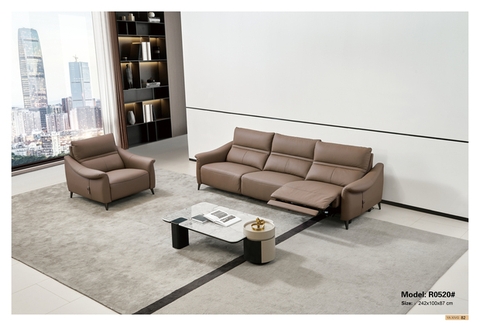 Ghế sofa đơn da bò thật R0520-1Đ  - Ghế sofa một chổ ngồi R0520D1