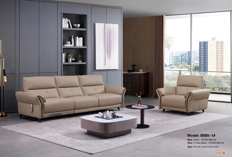 Ghế sofa đơn da bò thật B880 - 1Đ - Ghế sofa một chổ ngồi B880D1