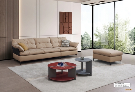 Sofa văng nhập khẩu 8988 -Sofa chữ I da sinh thái