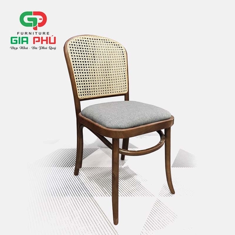 Thonet 811 Hoffmann - ghế ăn cafe gỗ tựa lưng mây - G30