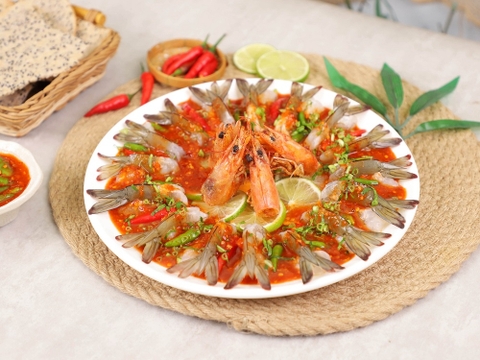 🦐🔥 Tôm sốt Thái tại Gold Sầm Sơn Bãi tắm B – chua cay tê tê, ngon đến miếng cuối cùng 🔥🦐