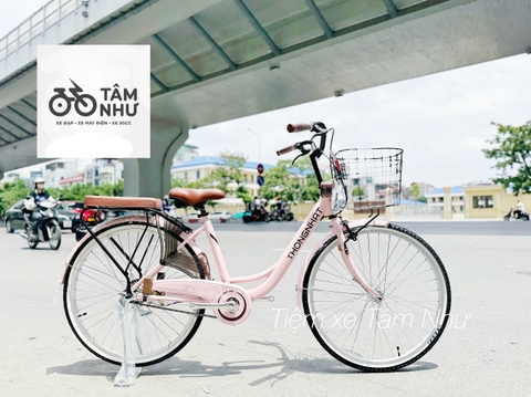 Xe Đạp Mini Thống Nhất LD 26" - Hồng Pastel