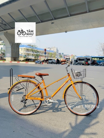 Xe đạp mini Nhật Mamoru City – Classic - Cam