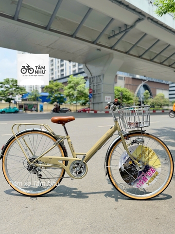 Xe Đạp Cào Cào Maruishi FRESH TOWN - Vàng