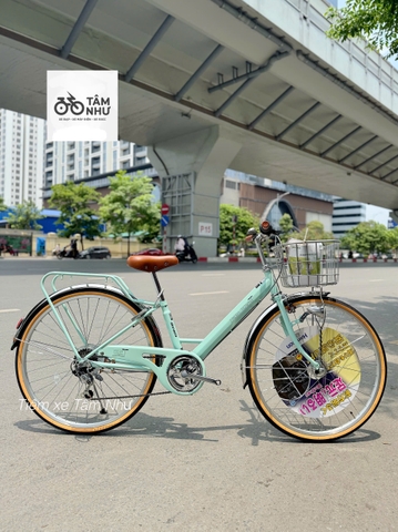Xe Đạp Cào Cào Maruishi FRESH TOWN - Xanh