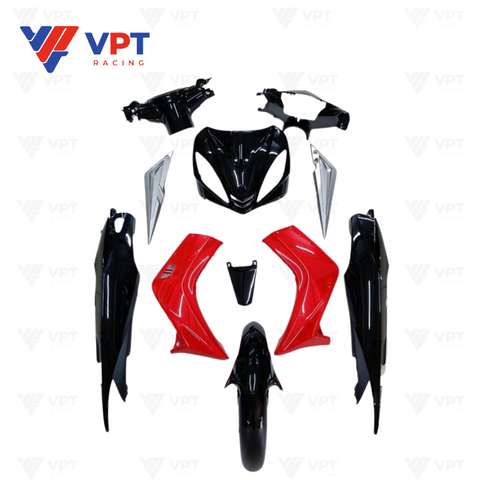 Dàn áo (Bộ ốp) EX135-2010 màu đỏ đen / Yamaha