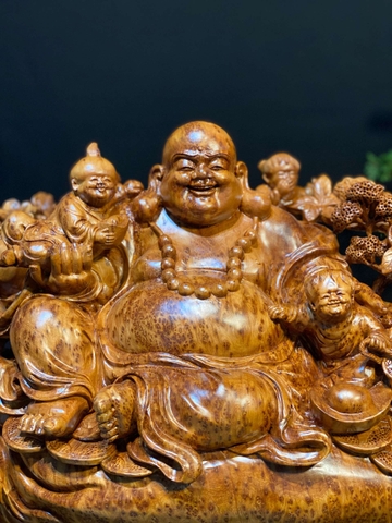 Tượng di lạc Gỗ Nu Ngọc Am Đẹp