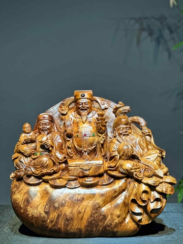 Bộ ba Ngài Tam Đa gỗ Nu Ngọc Am Đẹp