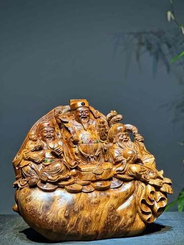 Bộ ba Ngài Tam Đa gỗ Nu Ngọc Am Đẹp