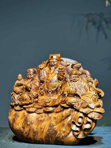 Bộ ba Ngài Tam Đa gỗ Nu Ngọc Am Đẹp