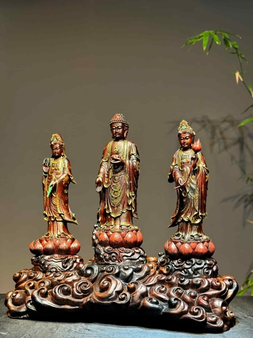 Tượng Tam thế  gỗ trắc đẹp