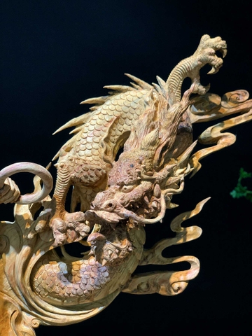 Tượng Đạt Ma Hàng Long Gỗ Sưa cũ Quảng Bình