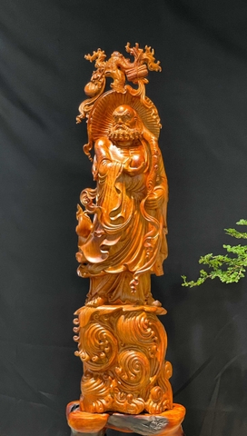 Tượng Đạt Ma Khất Thực Gỗ Hương Ta đẹp