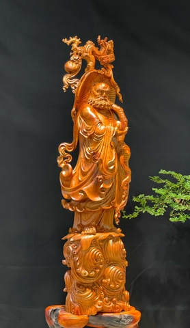 Tượng Đạt Ma Khất Thực Gỗ Hương Ta đẹp