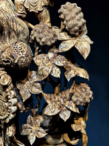 Tượng Ngài Di Lạc gỗ Nu ngọc am thơm