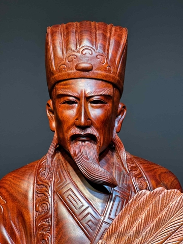 Tượng Khổng Minh Gia Cát Lượng Gỗ Tử đàn đẹp