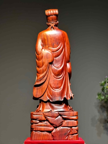 Tượng Khổng Minh Gia Cát Lượng Gỗ Tử đàn đẹp