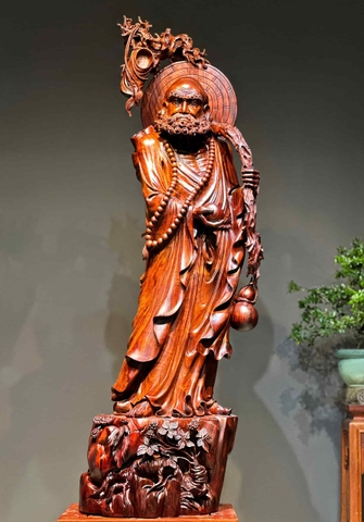 Tượng Ngài Đạt Ma gỗ Vương Mộc Tử Đàn đẹp