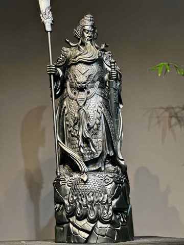 Tượng Ngài Quan Công Gỗ mun sừng đẹp