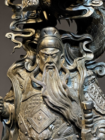 Tượng Ngài Quan Công Gỗ Mun Sừng Đẹp