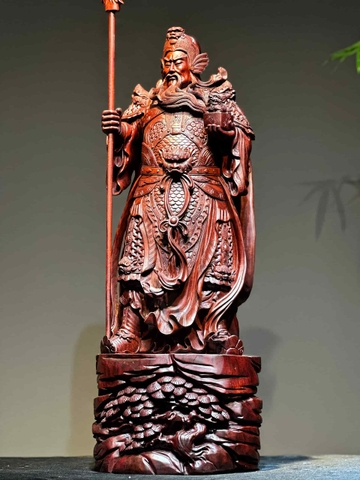 Tượng Ngài Quan Công Gỗ Tử Đàn Đẹp