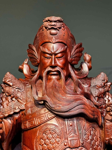Tượng Ngài Quan Công Gỗ Tử Đàn Đẹp