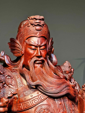 Tượng Ngài Quan Công Gỗ Tử Đàn Đẹp
