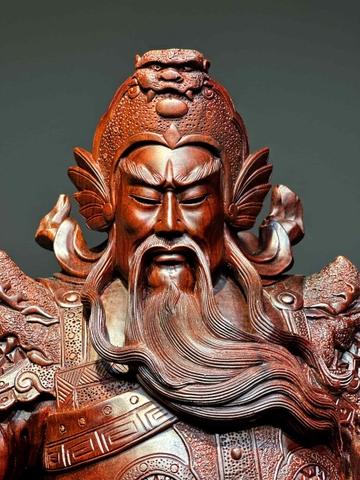 Tượng Ngài Quan Công Gỗ Tử Đàn Đẹp