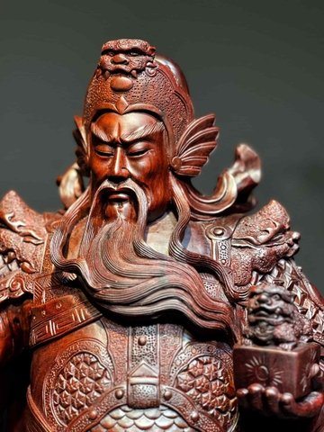 Tượng Ngài Quan Công Gỗ Tử Đàn Đẹp
