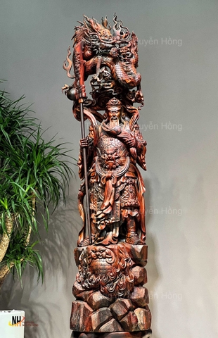Tượng Ngài Quan Công Hàng Long Gỗ Trắc Đẹp