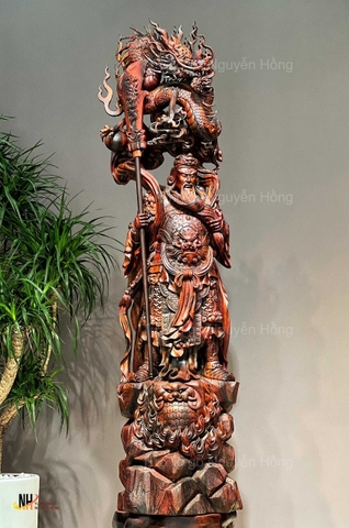 Tượng Ngài Quan Công Hàng Long Gỗ Trắc Đẹp