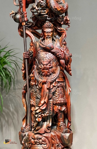 Tượng Ngài Quan Công Hàng Long Gỗ Trắc Đẹp