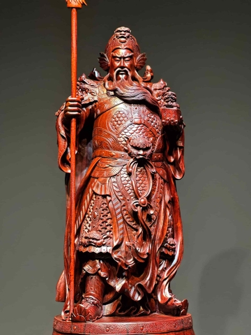 Tượng Ngài Quan Công Gỗ Tử Đàn Đẹp