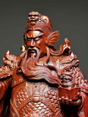 Tượng Ngài Quan Công Gỗ Tử Đàn Đẹp