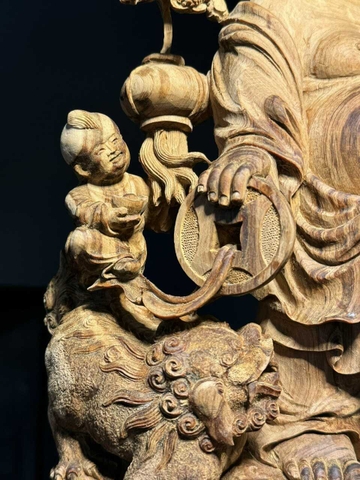 Tượng Di Lạc  Gỗ Hoàng Đàn Tuyết Lạng Sơn