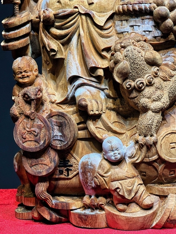 Tượng di lạc Gỗ Hoàng Đàn Tuyết Lạng Sơn