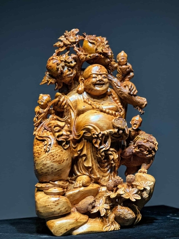 Tượng di lạc gỗ nu ngọc am đẹp